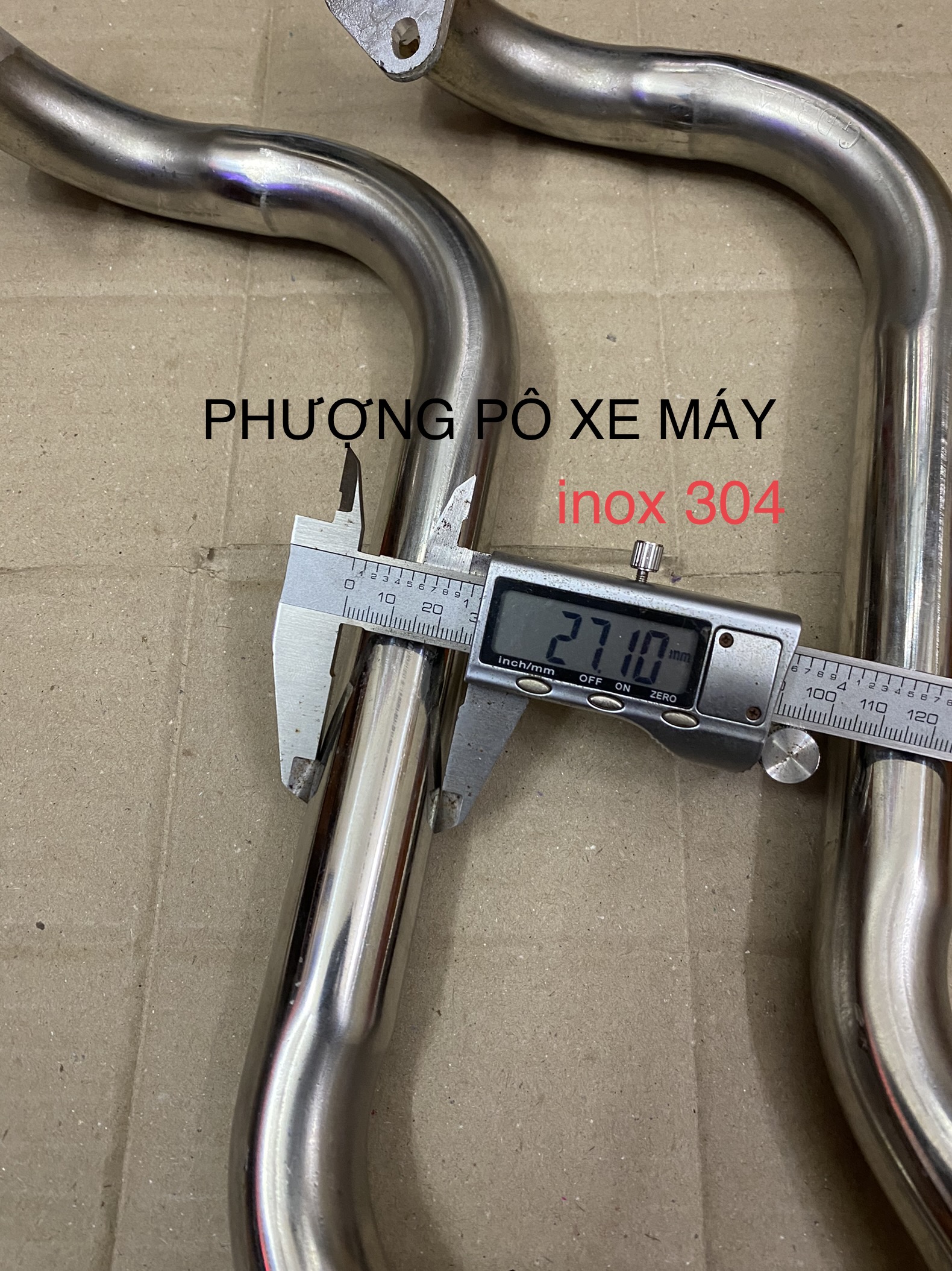 Cổ pô inox 304 phi 27mm x 1.5mm gắn pô Din , gắn pô độ pô lon , pô 4road dành cho xe PCX Thái 2011