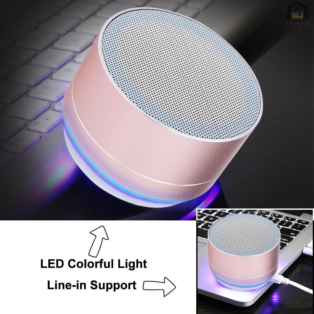 Loa bluetooth siêu trầm có đèn LED hỗ trợ thẻ nhớ TF