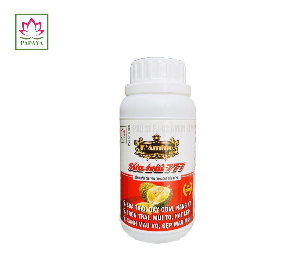 Phân bón vi lượng Papaya Sửa Trái 777 250ml Dày cơm - Tròn trái - Đẹp màu múi