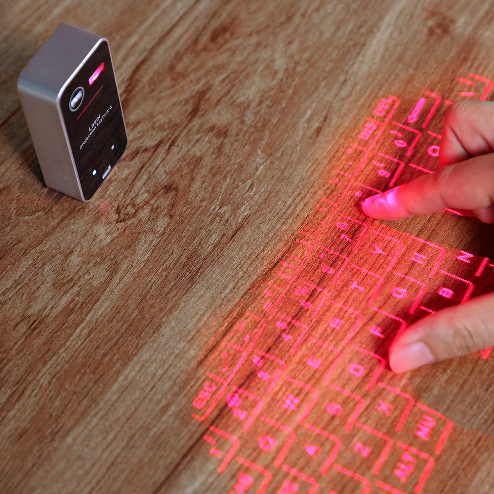 Bàn phím và chuột cảm ứng ảo di động mini Chuột BT QWERTY Projection cho điện thoại thông minh / PC / máy tính bảng