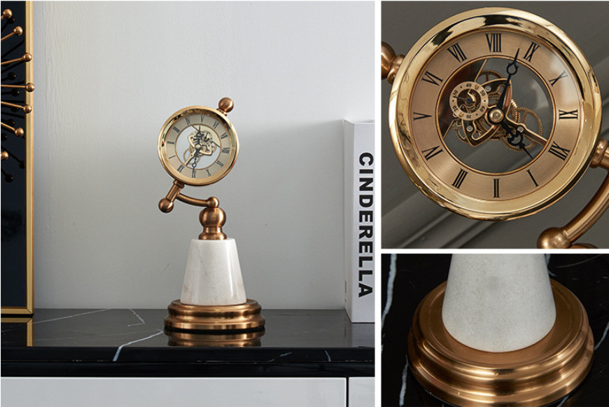 Đồng hồ để bàn Luxury Metal Table Clock