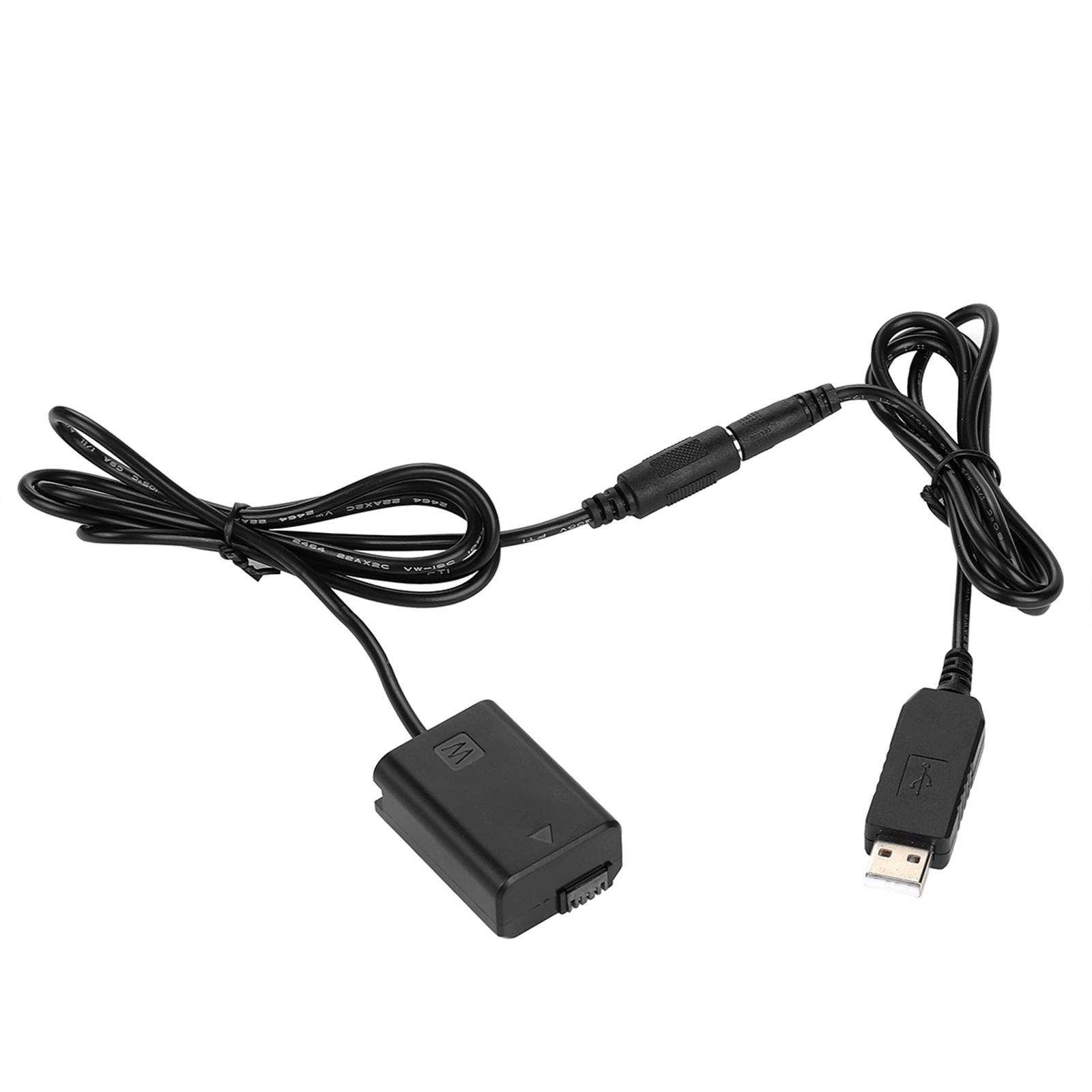 USB DC Coupler Dummy Battery for Sony A7 A7II A7SII A6500 A6400 A6300 A5100