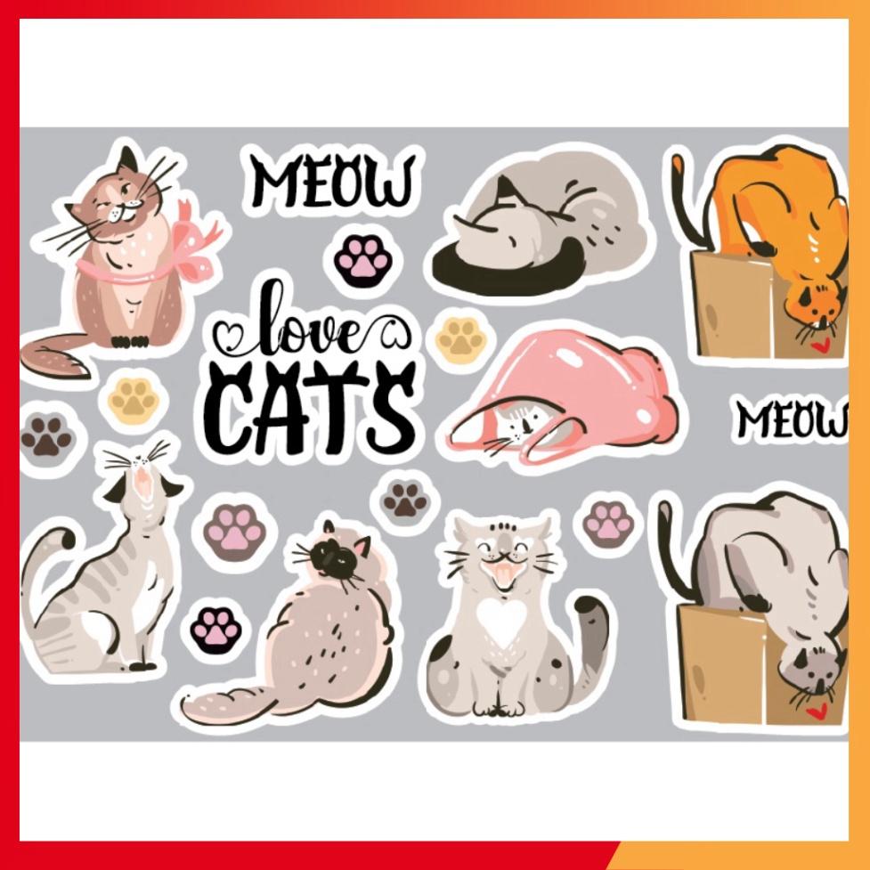 Combo 10 sheet sticker dán đồ chơi cực xinh xắn, phù hợp cho sổ tay, laptop, mũ bảo hiểm và vali.