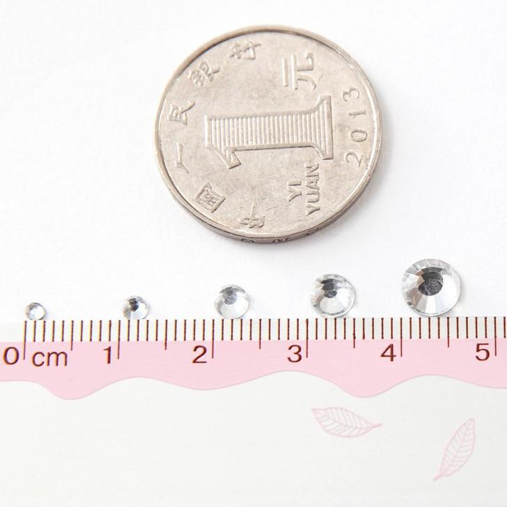 Đá đính móng chân keo YHB lưới siêu sáng màu Đen 500 viên size 2mm - 5mm