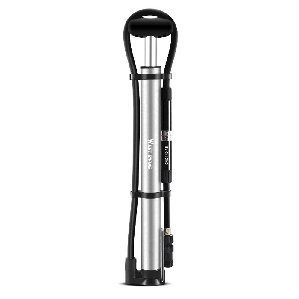 Bơm xe đạp mini WEST BIKING 140psi bơm không khí di động MTB cho xe leo núi, đường trường