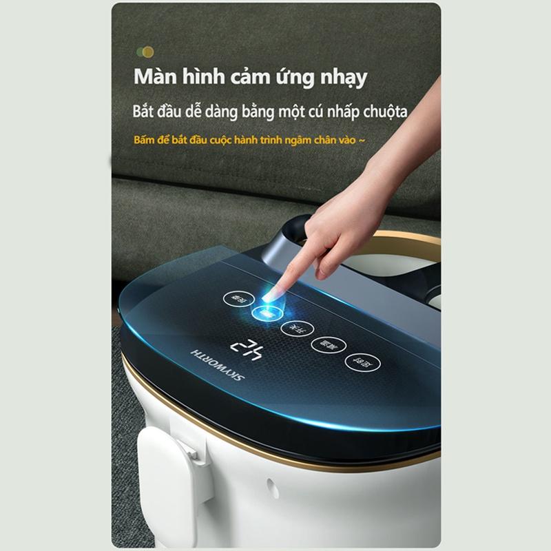 Bồn Ngâm Chân, Bồn Massage Chân Hồng Ngoại màn hình Led hiển thị nhiệt độ điều khiển từ xa , Làm Nóng Nước Giúp Lưu Thông Khí Huyết