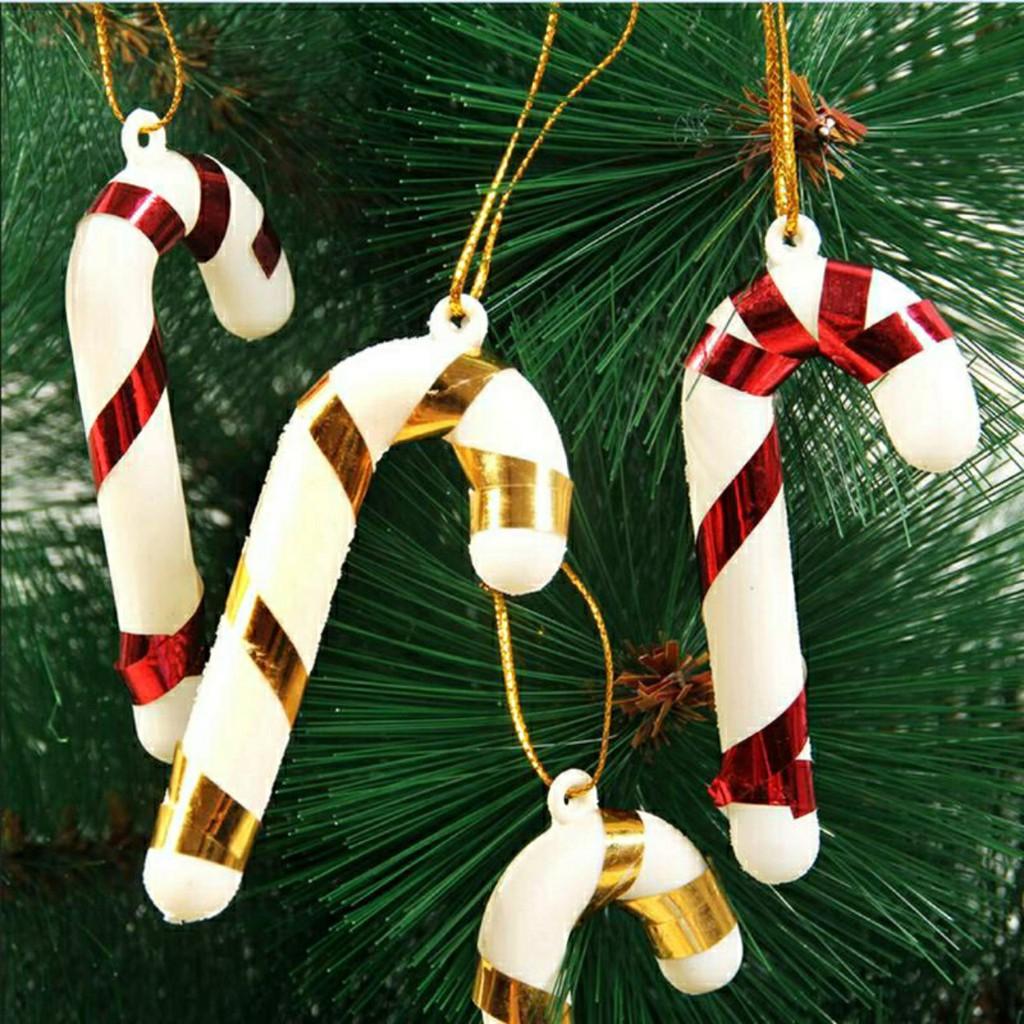 Set 6 Cây Gậy Nhựa Nhiều Màu Dùng Trang Trí Cây Thông Noel