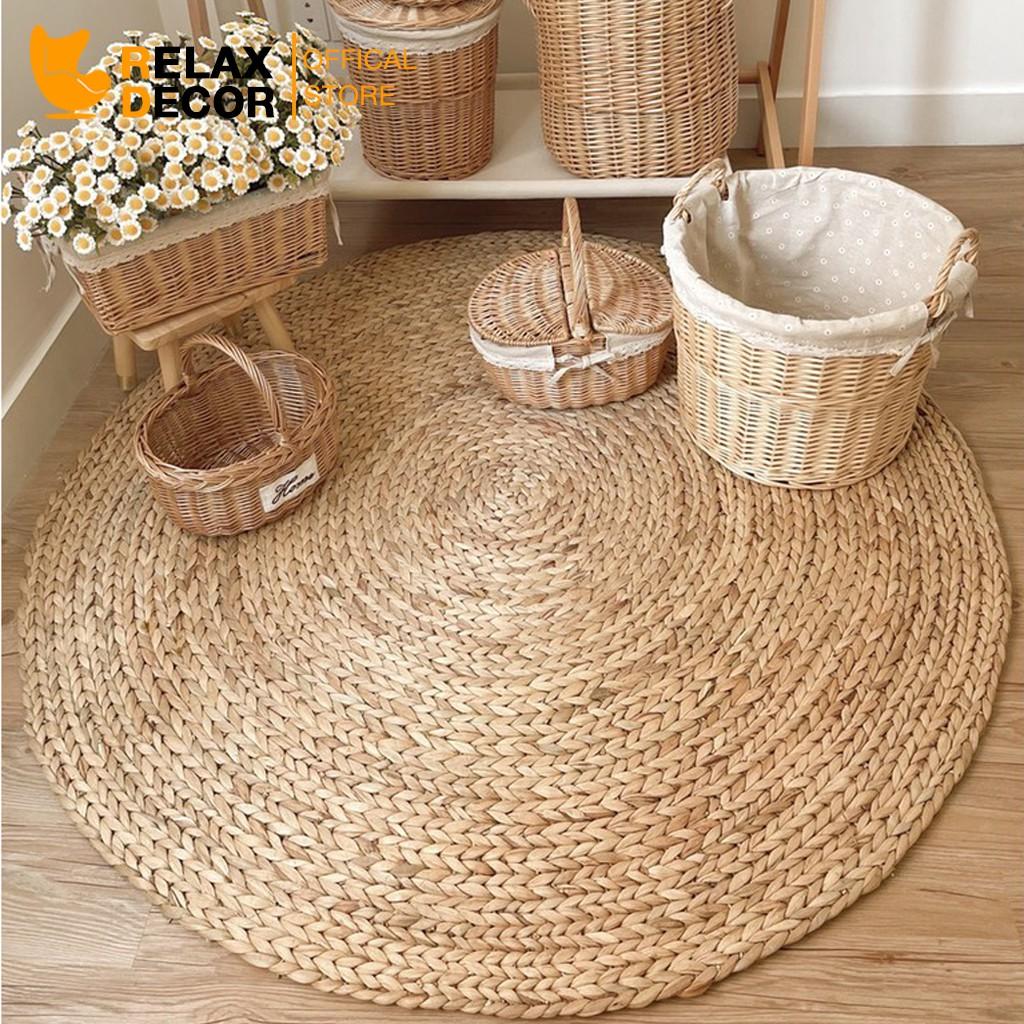 Thảm Lục Bình Tròn Trang Trí Nhiều Kích Thước