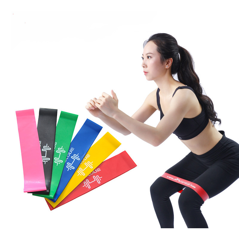 Bộ 6 dây kháng lực Mini Band tập gym - Dây cao su Miniband tập chân mông (SP090)