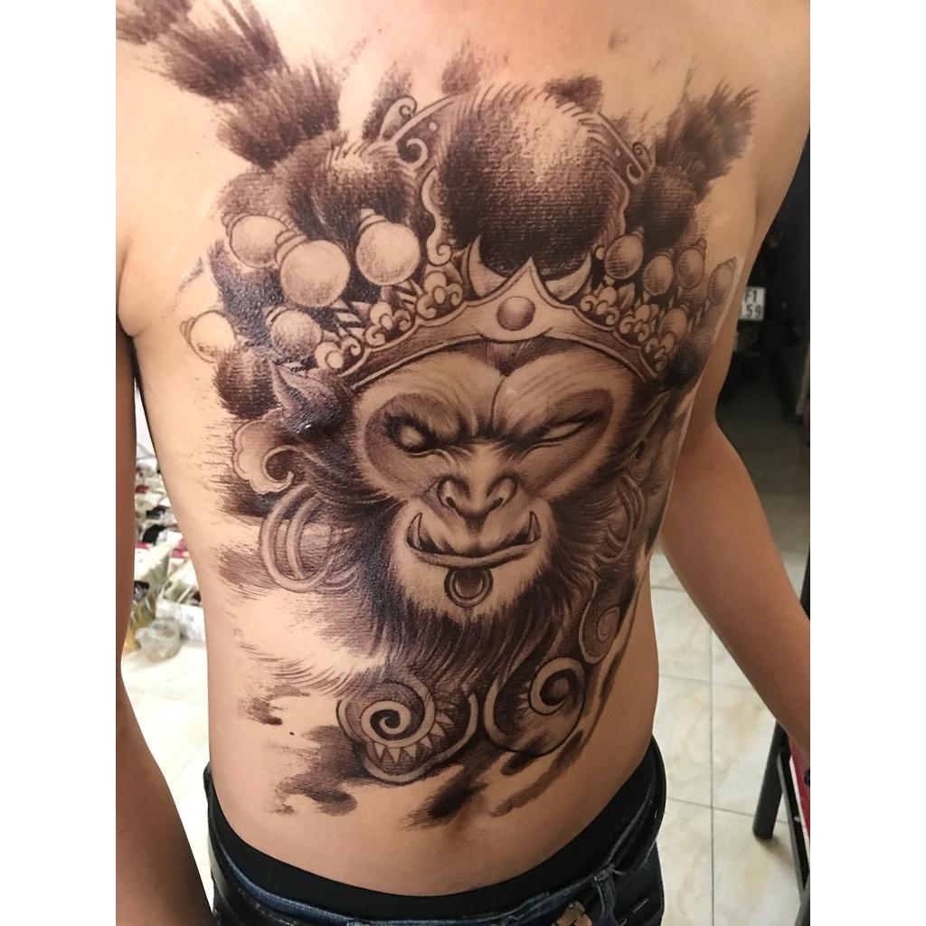 Hình xăm dán kín lưng tattoo full lưng 34x48cm