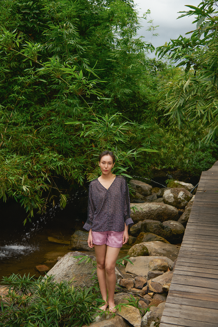 Quần Shorts Linen Oải Hương PAN011 thời trang thiết kế Hity