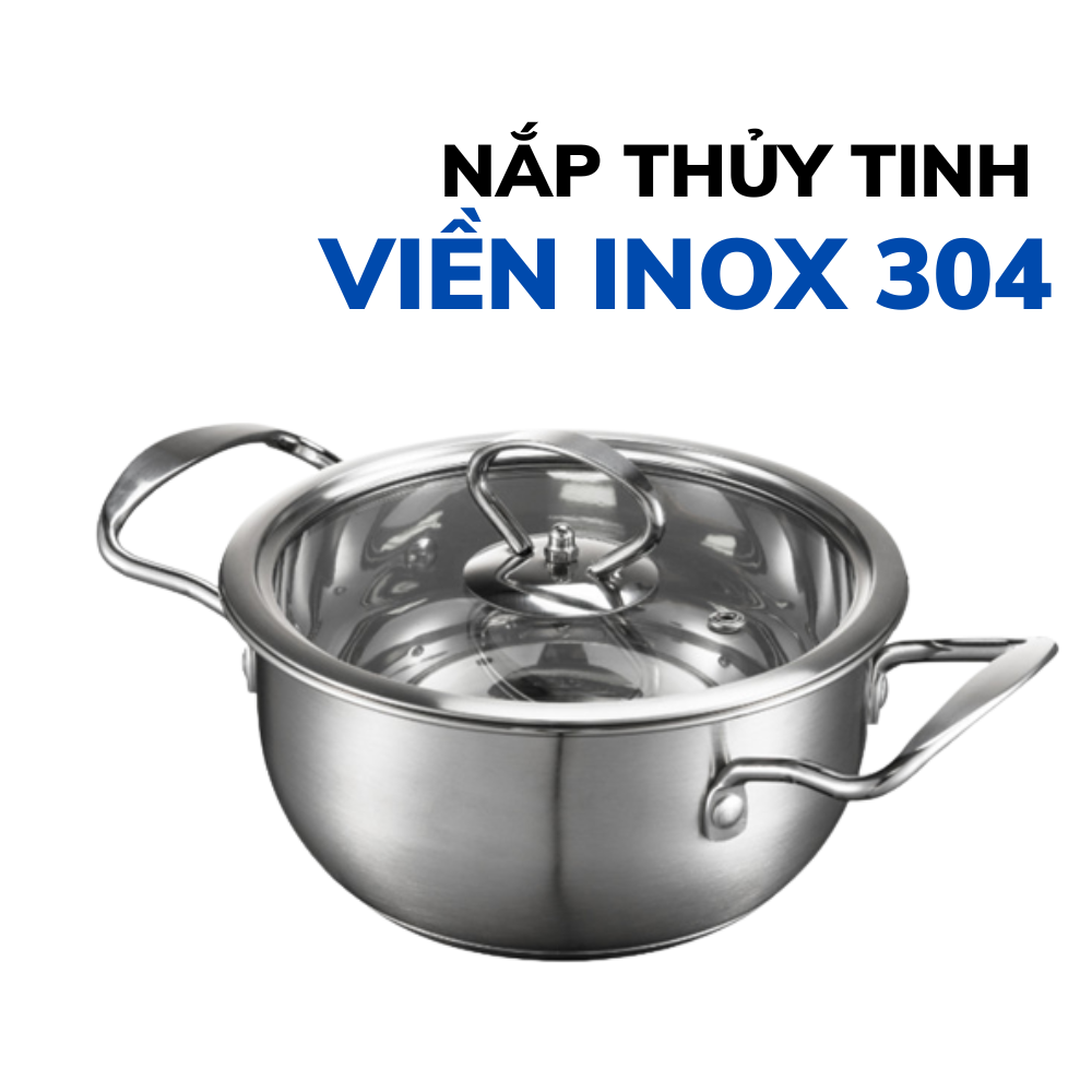 Daelux Bộ 3 nồi Inox DXSP-GS3 (size 16 + 20 + 24cm) -Hàng chính hãng