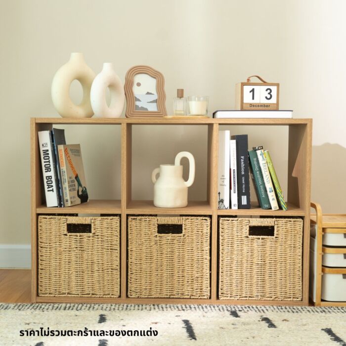 SB Furniture, Koncept, Tomo Storage Shelf C94x63, Cashew Oak Color, W94xD29xH63 cm.