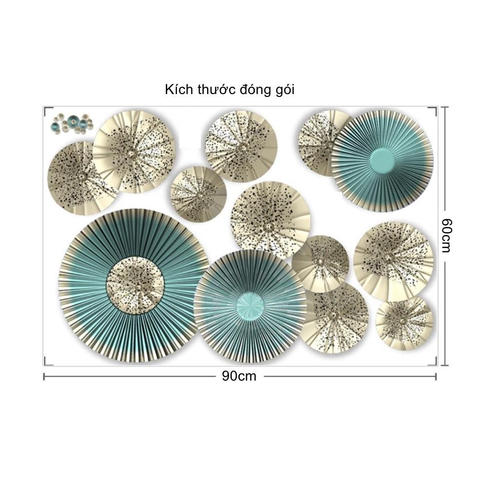 Decal dán tường trang trí - LÁ SEN XANH HIỆN ĐẠI SẮC NÉT