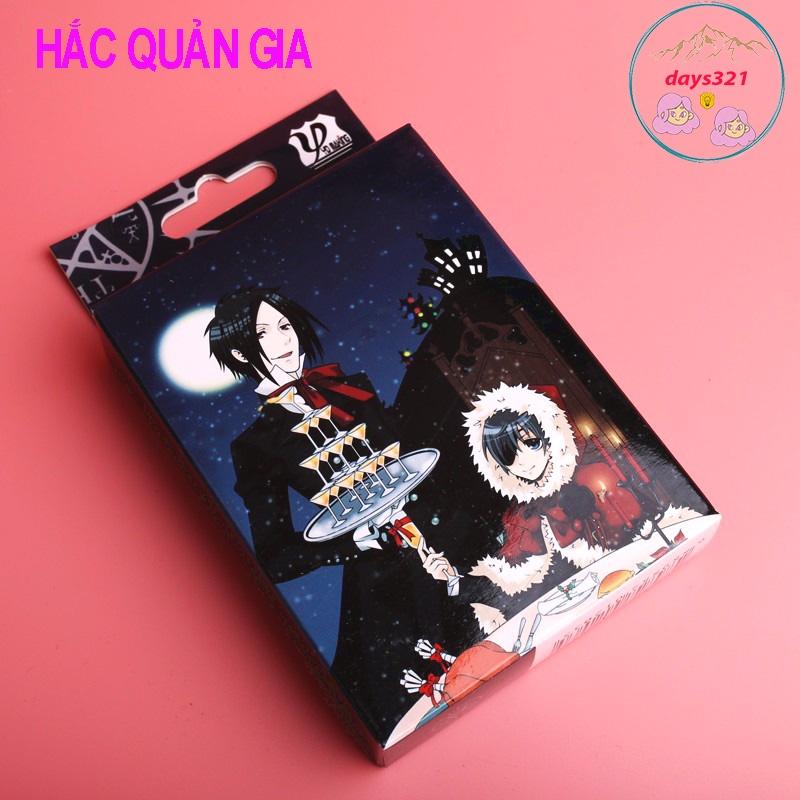 Bài tây anime Hắc Quản Gia, Black Butler, Kuroshitsuji, tú lơ khơ, manga - 54 lá 54 hình khác nhau