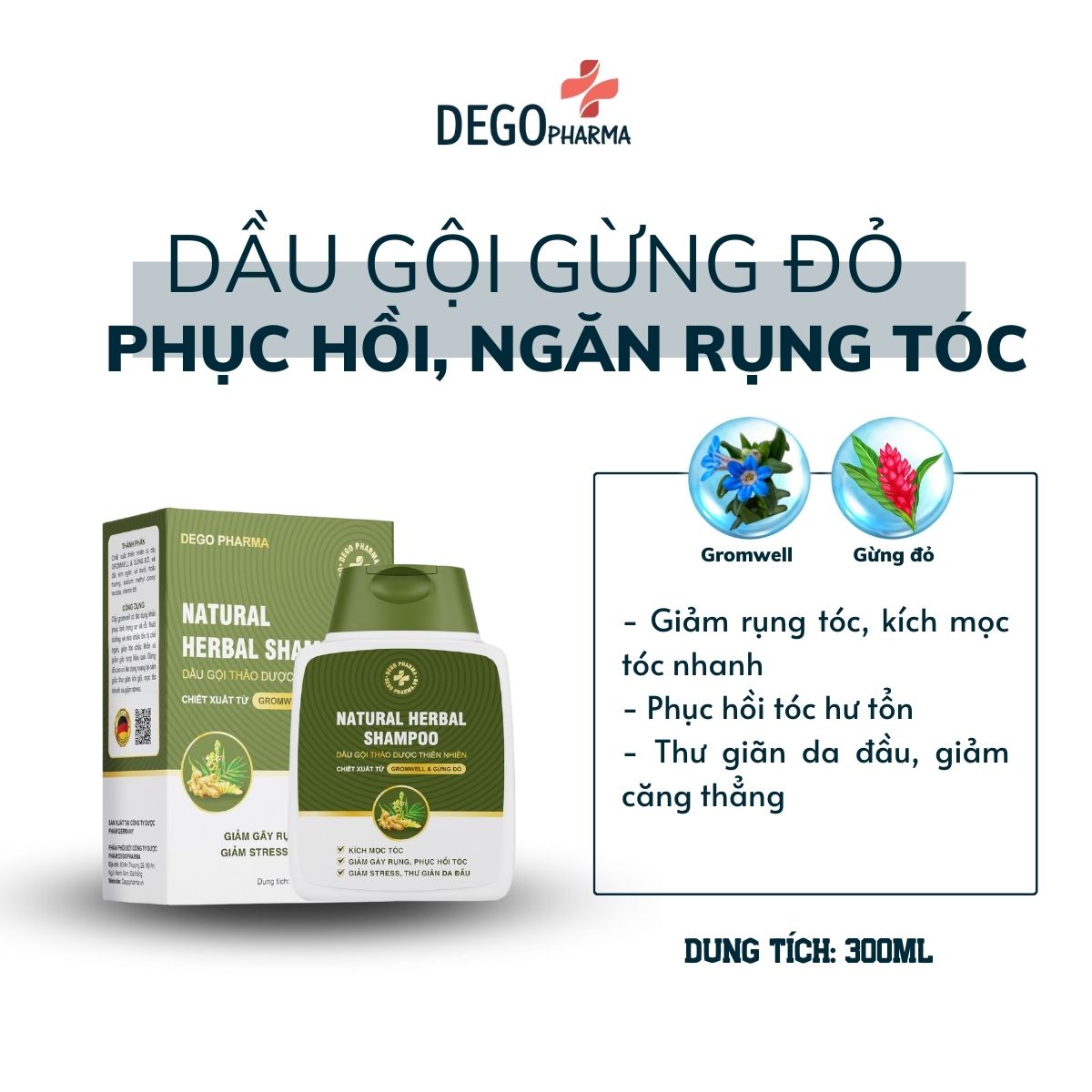 Dầu Gội Gừng Dego Pharma 250Ml - Giảm Rụng Tóc &Amp; Kích Thích Mọc Tóc