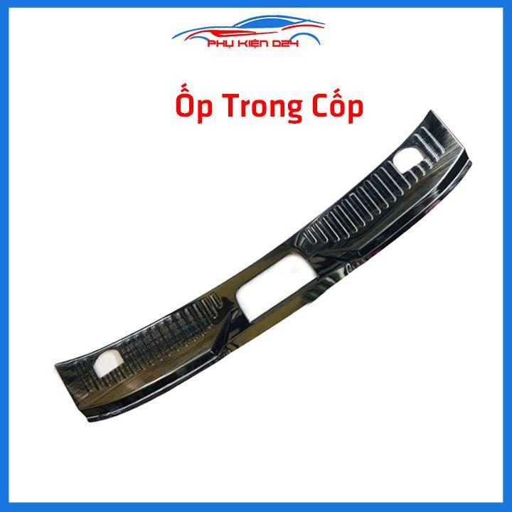 Ốp chống trầy cốp Everest 2016-2017-2018-2019 thép không gỉ vân titan bảo vệ xe chống va đập