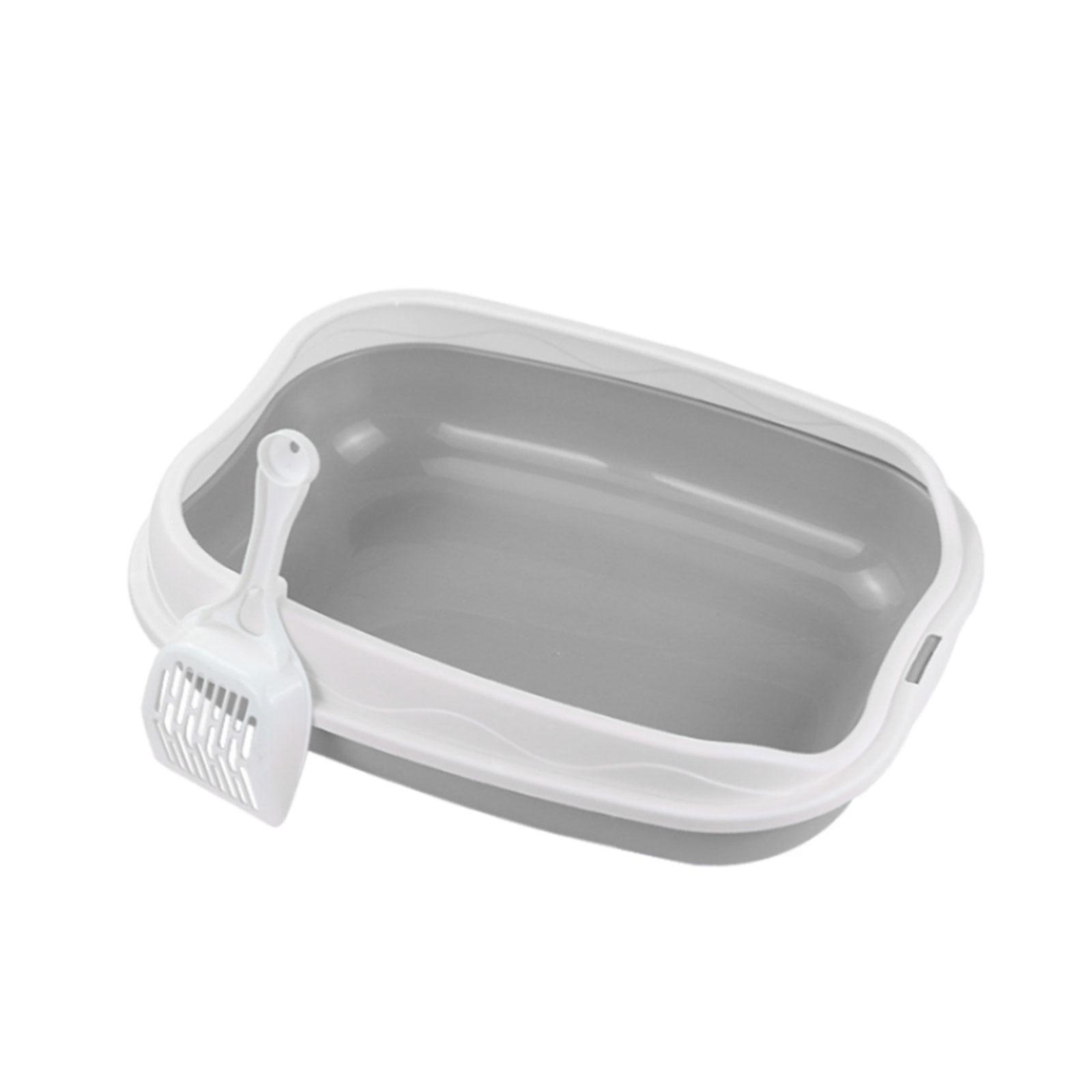 Cat Litter Box Pet Litter Tray Cat Sand Sand Basin Pet Accessories Anti Splashing Cat Bedpan Semi Litter Toilet Litter Pan