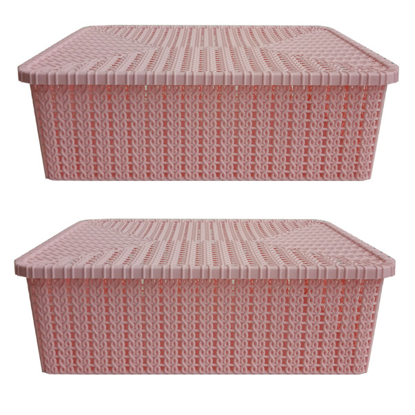 Bộ 2 Hộp Đựng Đồ Pinky M cao cấp
