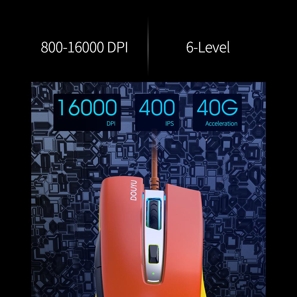 Chuột chơi game có dây DMG700 16000DPI Game / Office Chế độ kép cho máy tính xách tay và để bàn