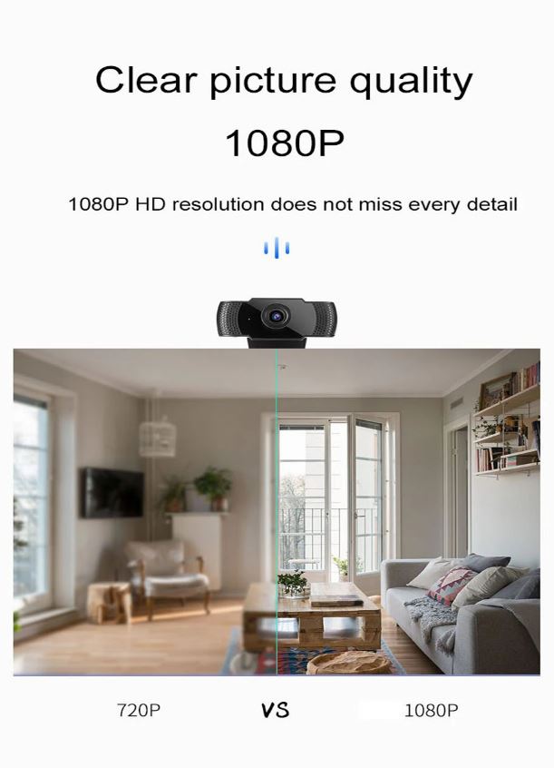 Bộ Webcam HD 1080P 2M pixel Inphic UC06 Camera có Mic lấy nét góc rộng dành cho máy tính bàn máy tính xách tay - Hàng chính hãng