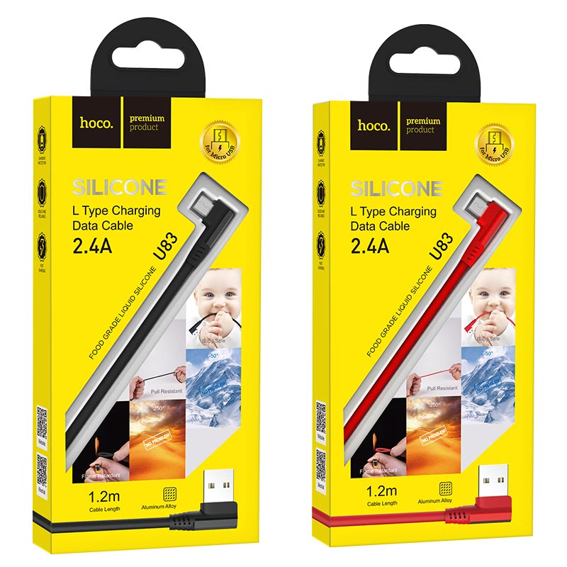 Cáp Sạc Hoco U83 Micro - 1.2M - Chống Cháy 3A - hàng chính hãng