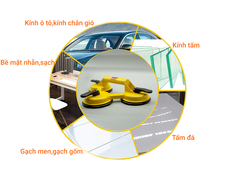 Tay hít kính 3 chấu