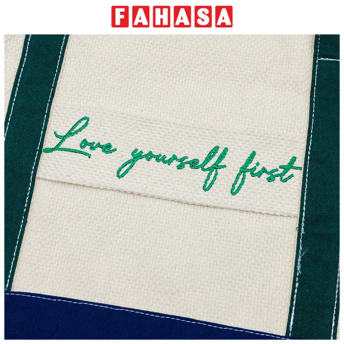 Túi Vải Tote Thêu Chữ - Size M - Saigon ZeroWaste - Mẫu 3 (Slogan Ngẫu Nhiên)