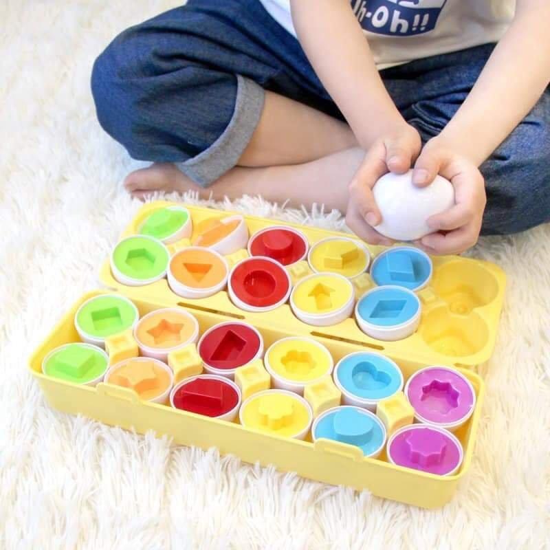Trứng xoắn hình học Matching Egg giúp bé phát triển tư duy