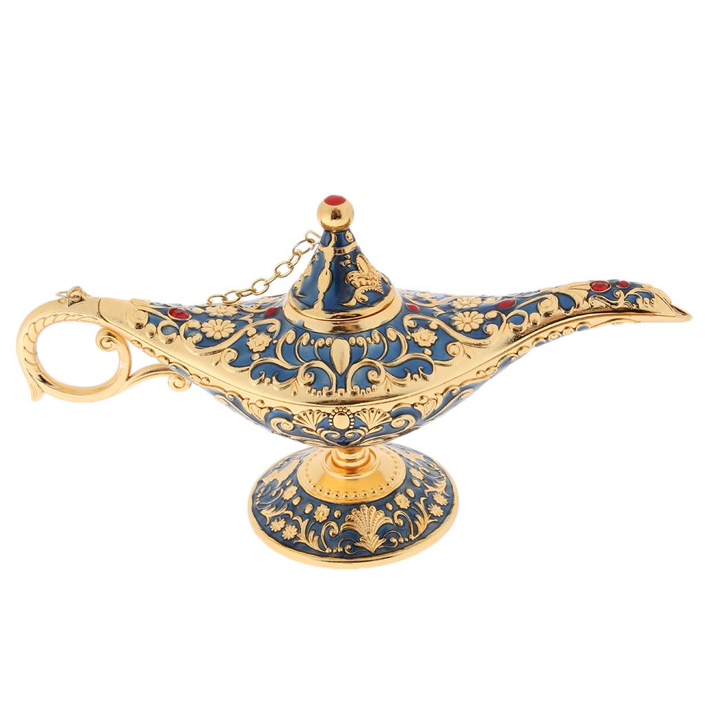 Aladdin Genie Light Lamp Jewelry Holder, Home Decoration, Gift Dark Blue