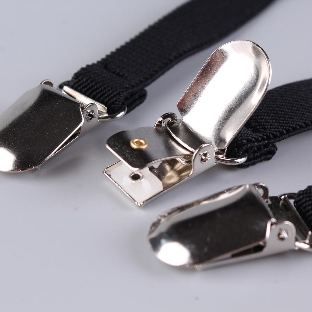 Black+White Suspenders Women Y-back Trousers Adjustable Shirt Braces