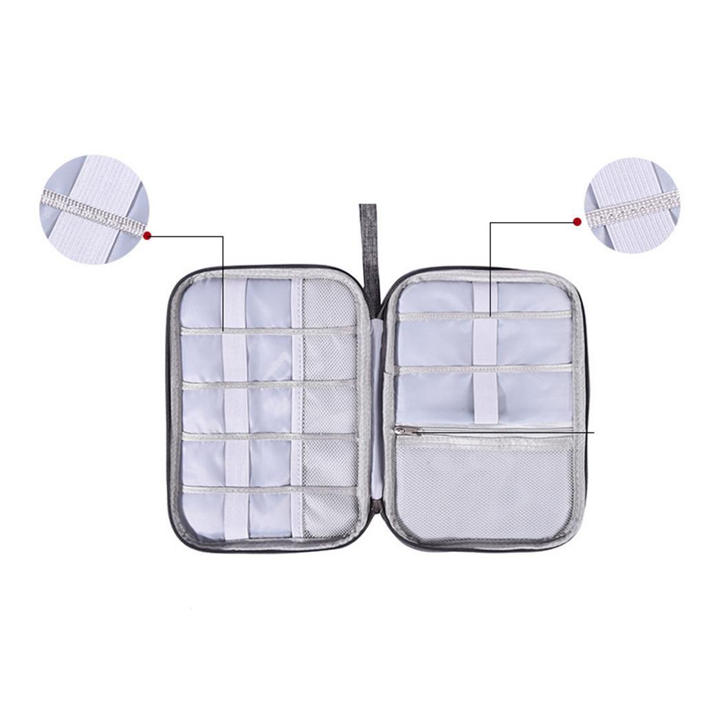 Portable Electronic Cable Organizer Bags USB Charger Storage Cases