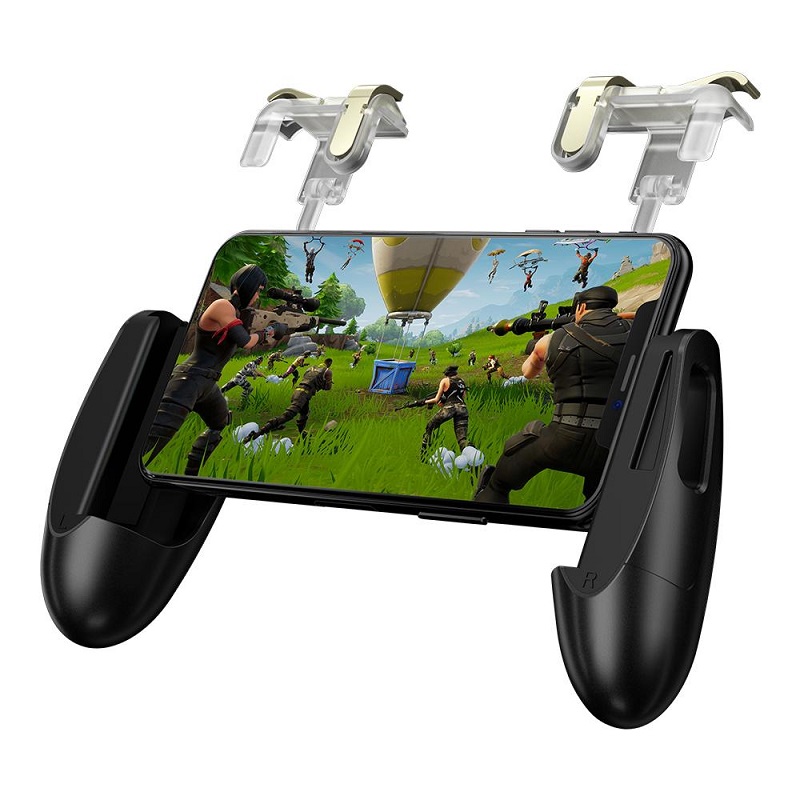 Tay cầm chơi game GameSir F2 Firestick Grip tích hợp nút hỗ trợ bắn G point chơi Pubg Mobile, Rules Of Survival, Liên quân - Hàng chính hãng