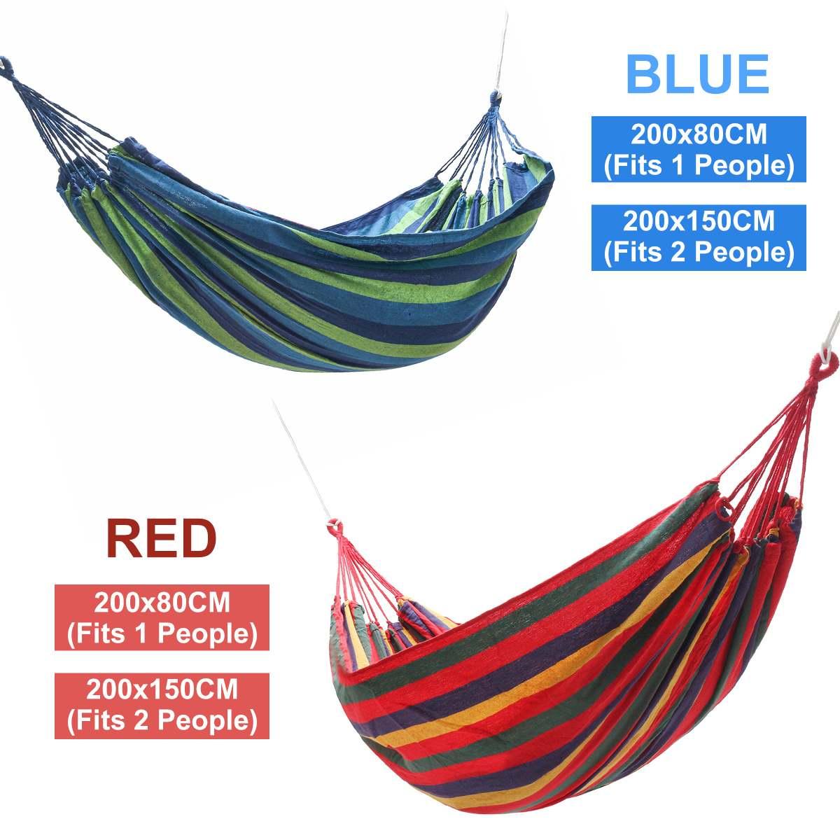 80CM/150CM Di Động Võng Võng Ngoài Trời Treo Giường Cho Nhà Du Lịch Cắm Trại Đi Bộ Đường Dài Đầm Xòe Vải Sọc Võng