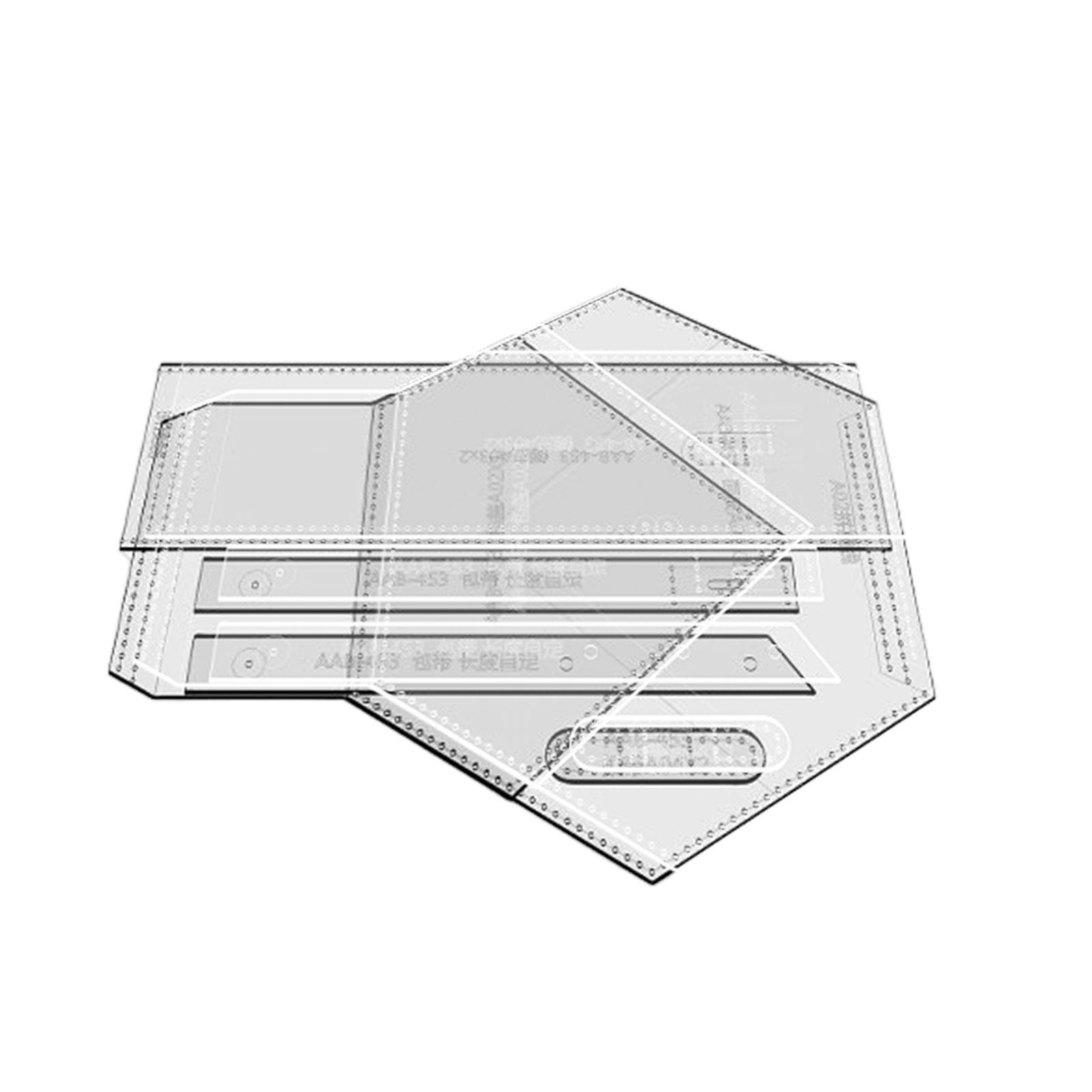Shoulder Bag Acrylic Template Durable Handmade Bag Template Ruler Patchwork Leather Templates for Leather Craft Quilters Knitting Crafting