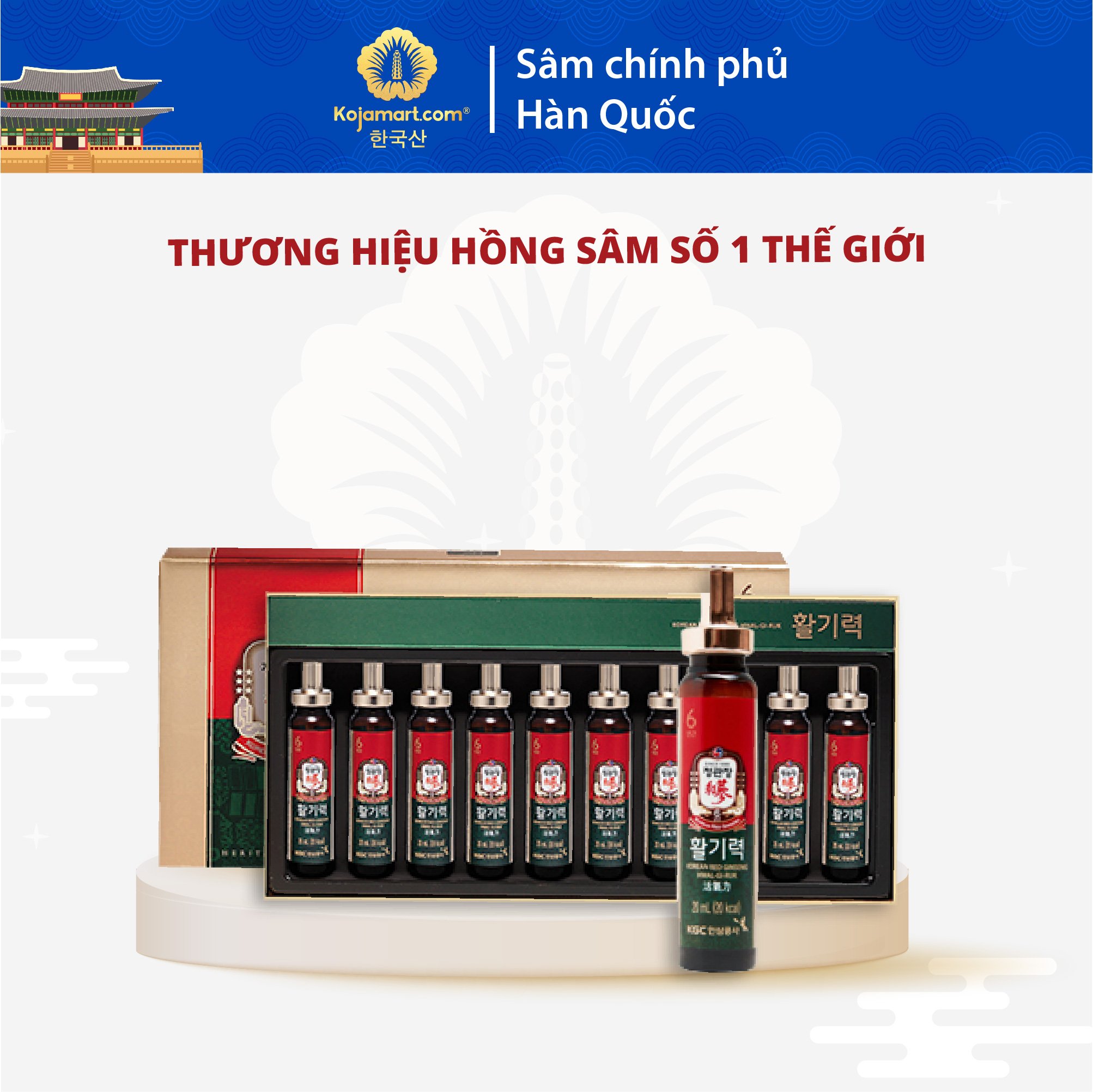 Nước Hồng Sâm Chính Phủ KGC Cheong Kwan Jang Vital Tonic 20ml x 10 ống