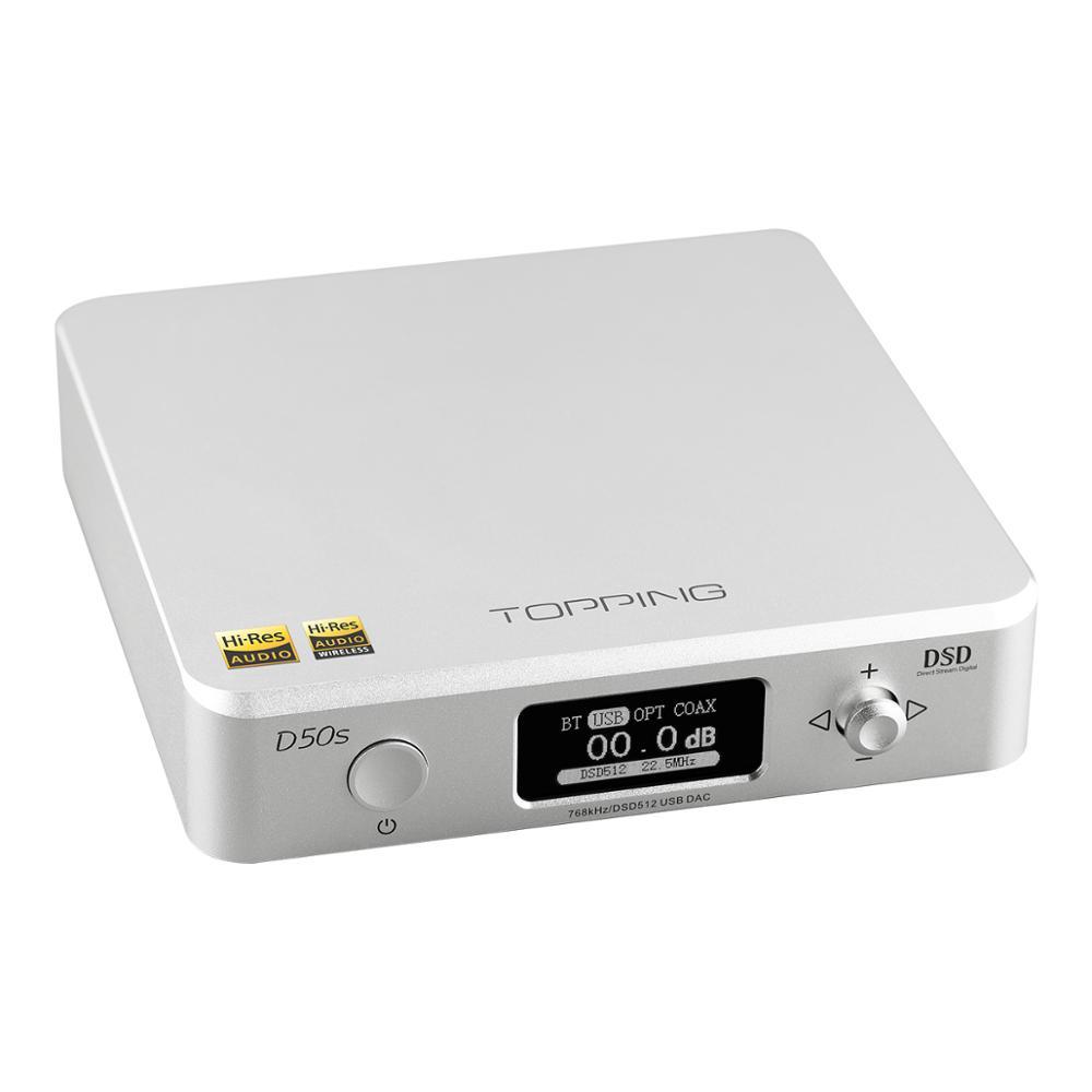 TOPPING D50s ES9038Q2M*2 DAC Bluetooth 5.0 LDAC D50 DSD512 32Bit/768kHz Hi-Res Audio HIFI Decoder