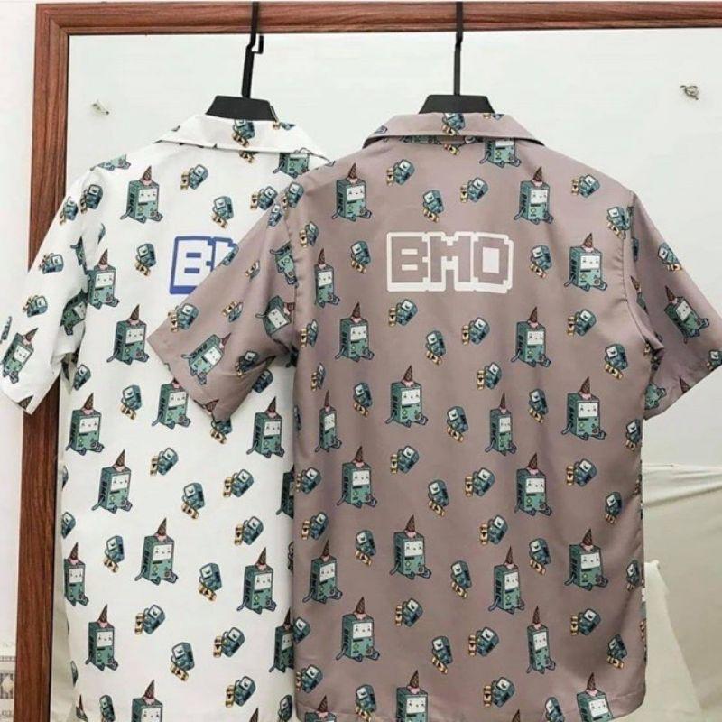 Áo sơ mi vải lụa không nhăn họa tiết cho nam nữ cực hot năm 2021 || Hany shop