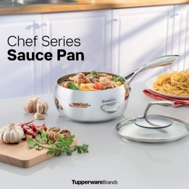 Nồi Tupperware T Chef Series Saucepan 2.4L (Nắp Kính)