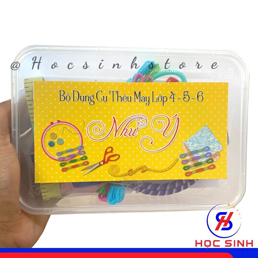 Bộ Dụng Cụ May, Thêu Dành Cho Học Sinh ( Lớp 4-5-6 ) Như Ý Kèm Hộp Đựng