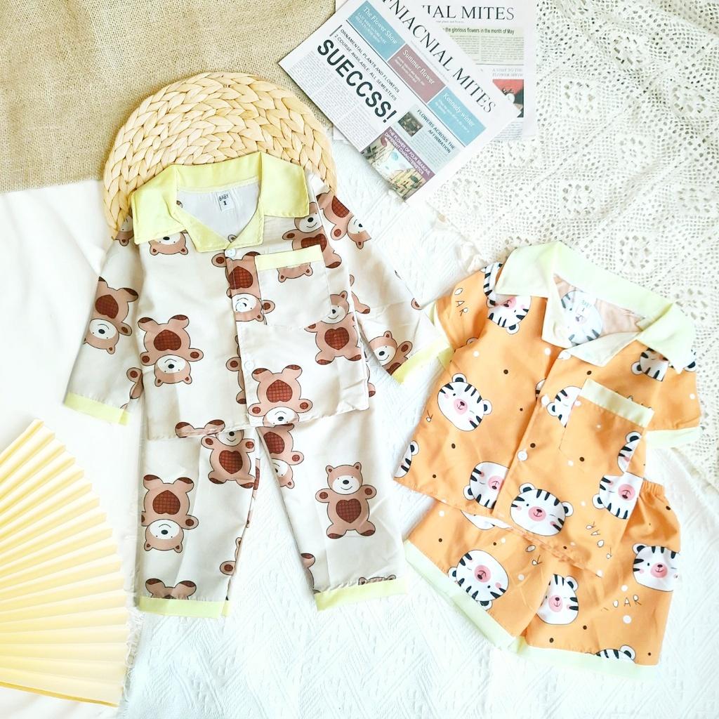 (8-18kg) Đồ bộ cho bé pijama - đồ bộ bé trai và đồ bộ bé gái cộc tay xinh xắn QATE935