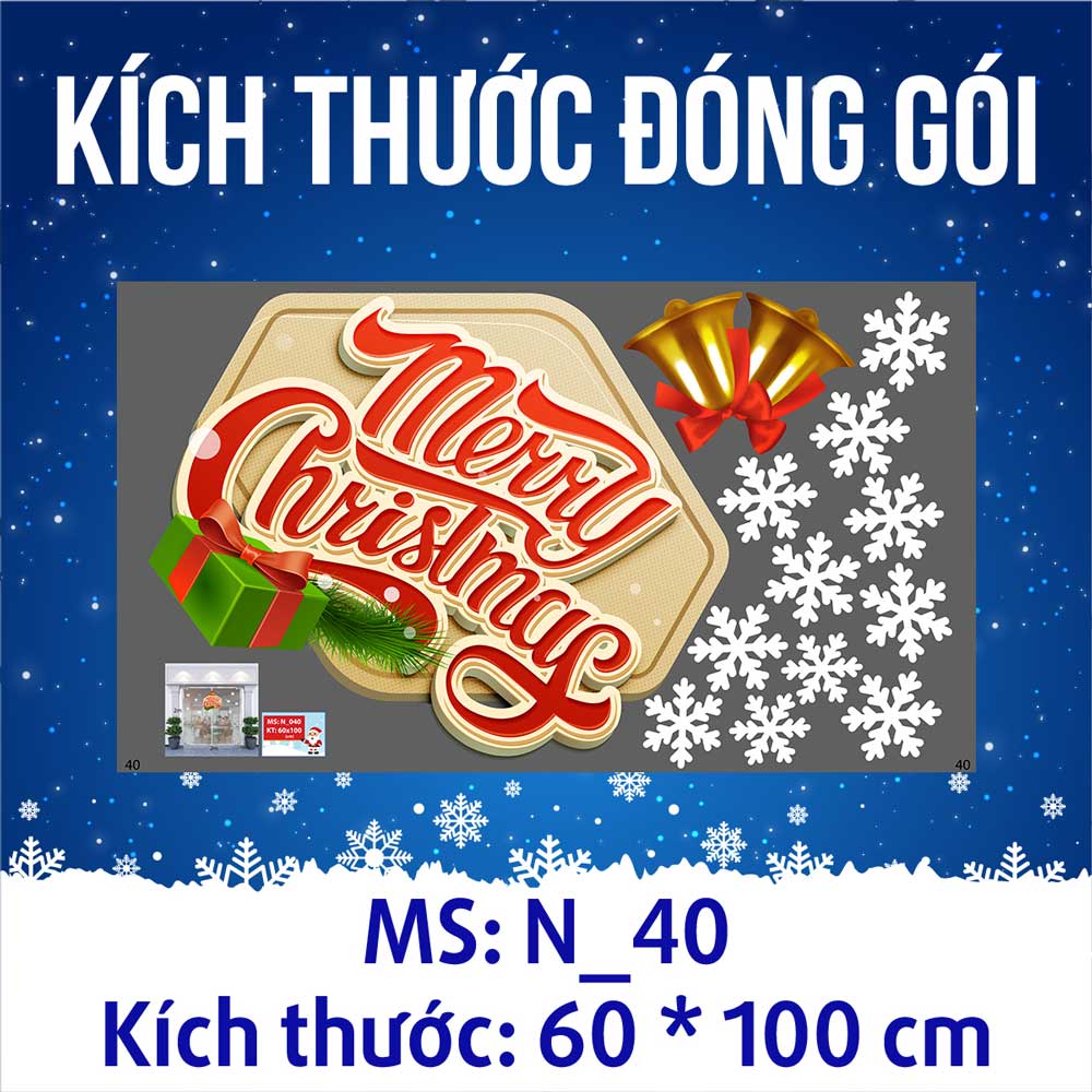 DECAL TRANG TRÍ NOEL 2021 COMBO SỐ 27