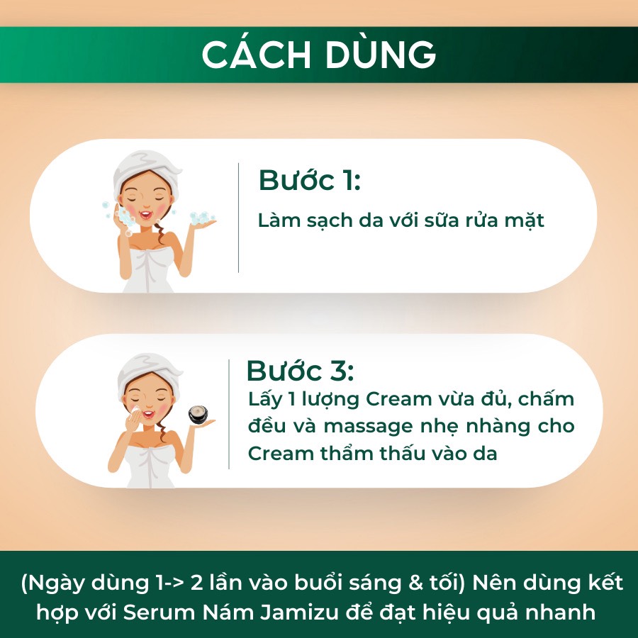 Kem Ngừa Nám - Tàn Nhang Đồi Mồi Jamizu Melasma Skin Cream