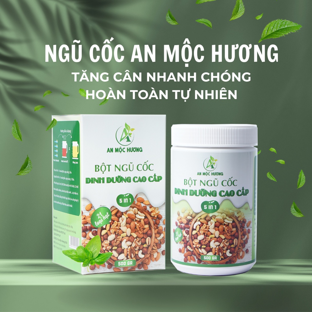 Bột Ngũ Cốc An Mộc Hương 500G - Thành Phần 21 Loại Hạt Cao Cấp, Tăng Cường Sức Khoẻ, Cải Thiện Vóc Dáng