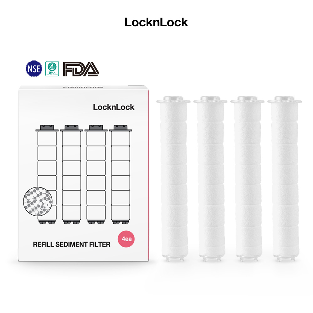 Đầu Vòi Sen Lọc Nước LocknLock 84mm CLR-KR LBW410 (Cung cấp vitamin C giúp da mềm mại, giảm stress - Khử Clo)