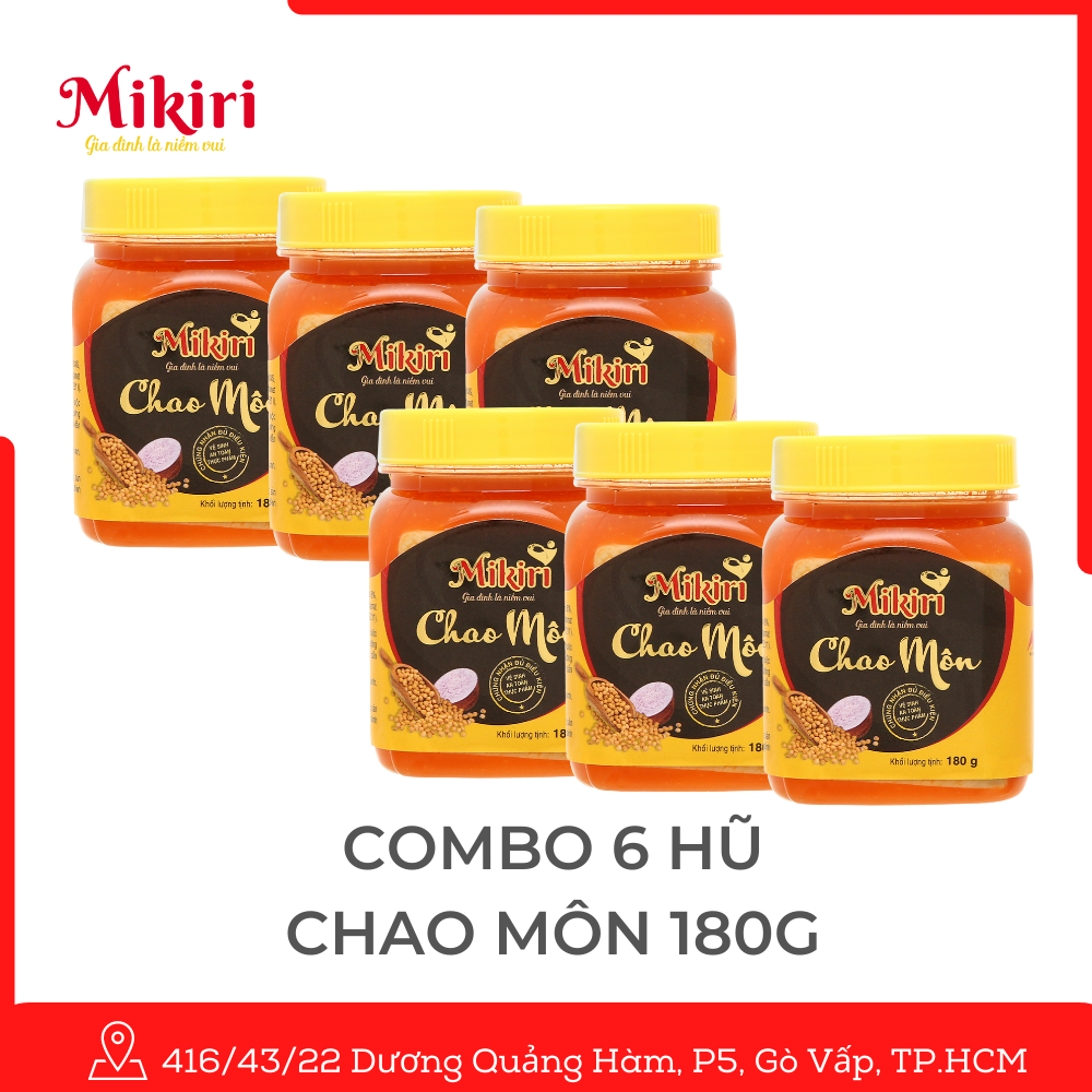 Chao Môn Mikiri 180g (1 Lốc 6 hủ )