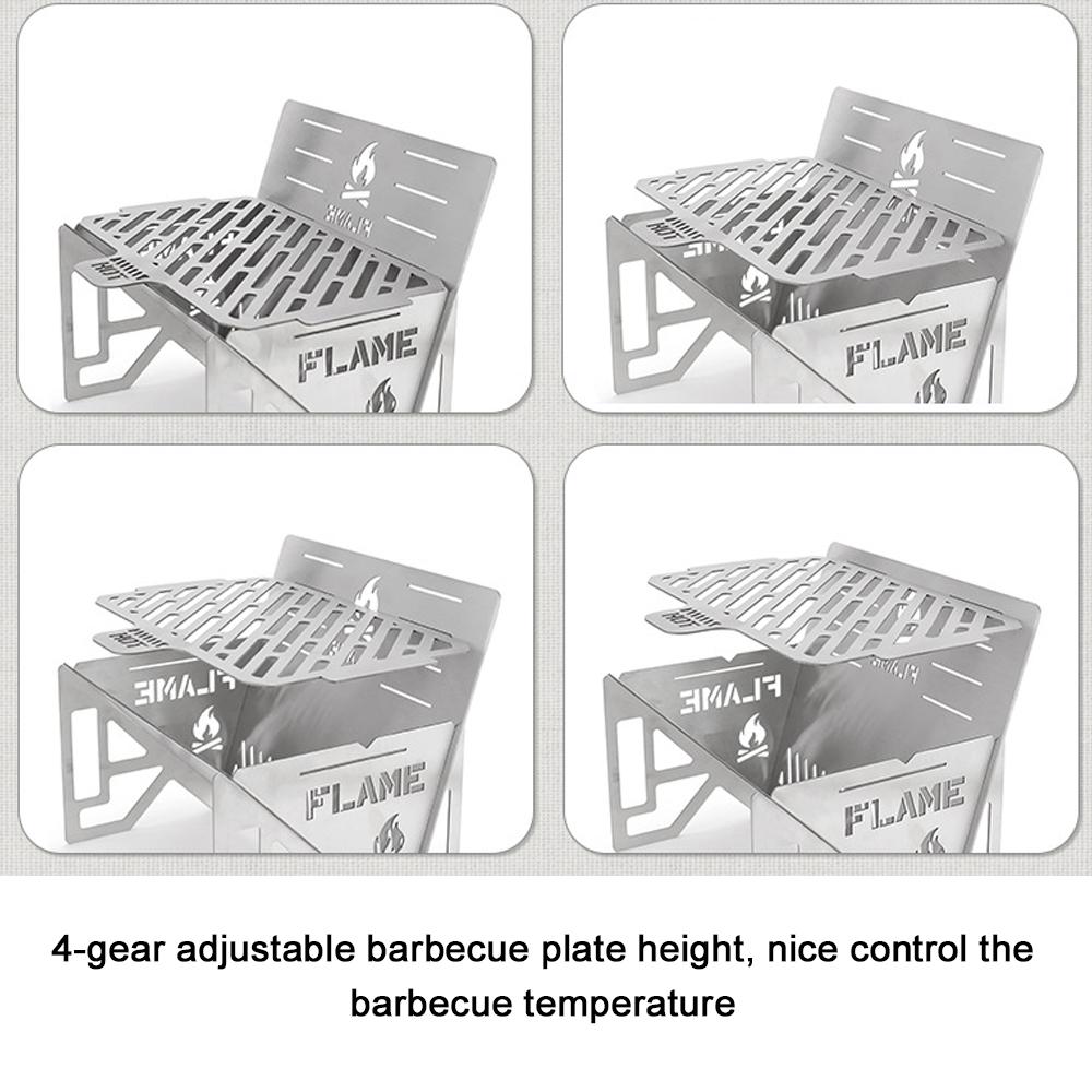 Bếp lò BBQ nấu ăn ngoài trời bằng thép không gỉ có thể tháo lắp được