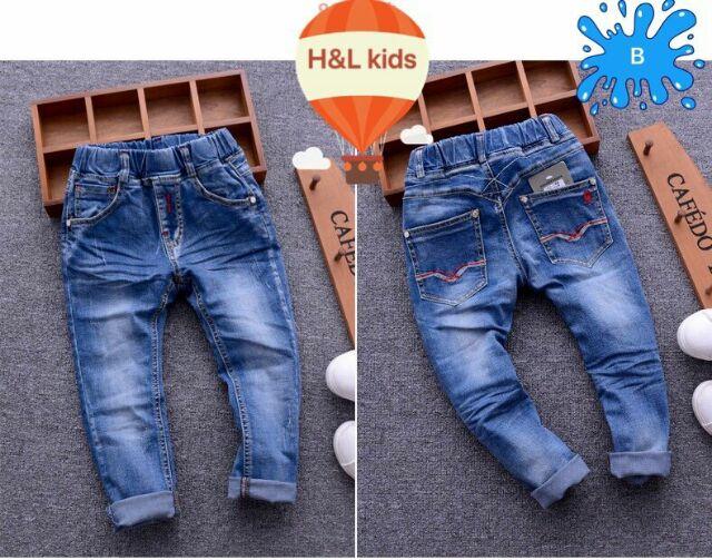 Quần jeans bé trai, bé gái jean co giãn cực chất sang chảnh bao đẹp lớn nhất 50kg vừa