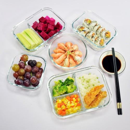 Hộp cơm thủy tinh 1 ngăn, 2 ngăn