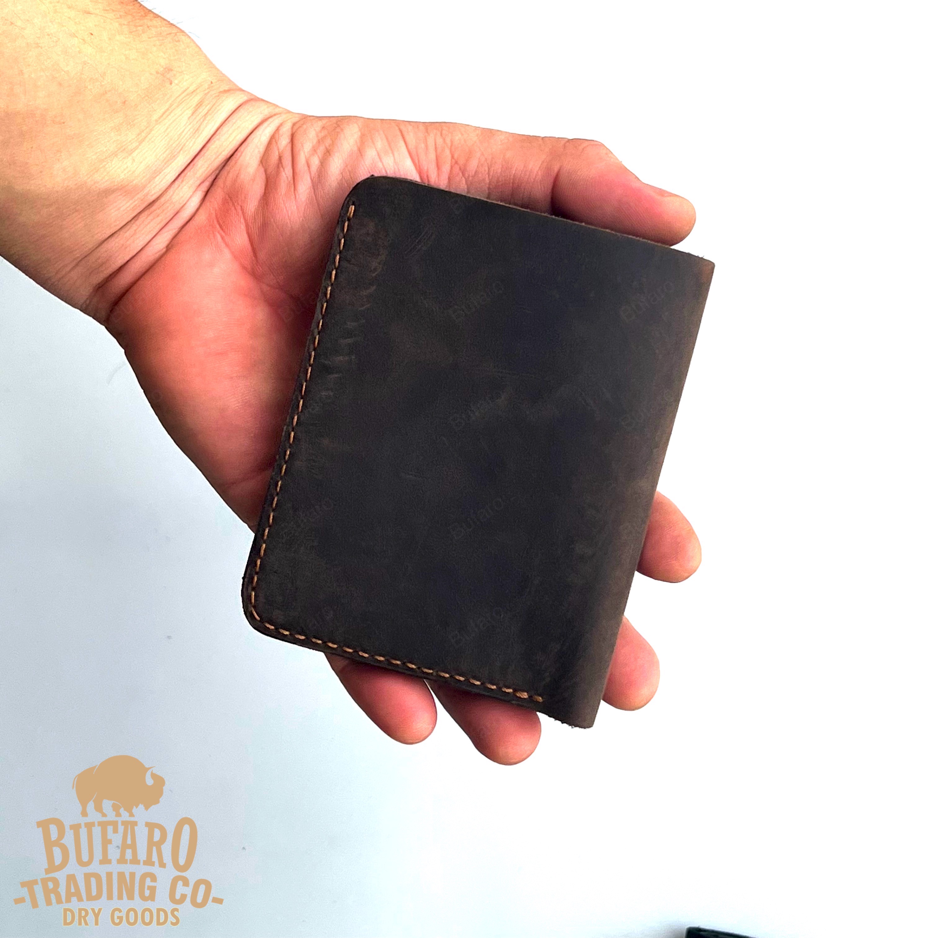 Ví nam da sáp handmade - Bifold wallet leather handmade | VS01